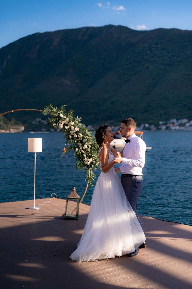 Outdoor wedding area