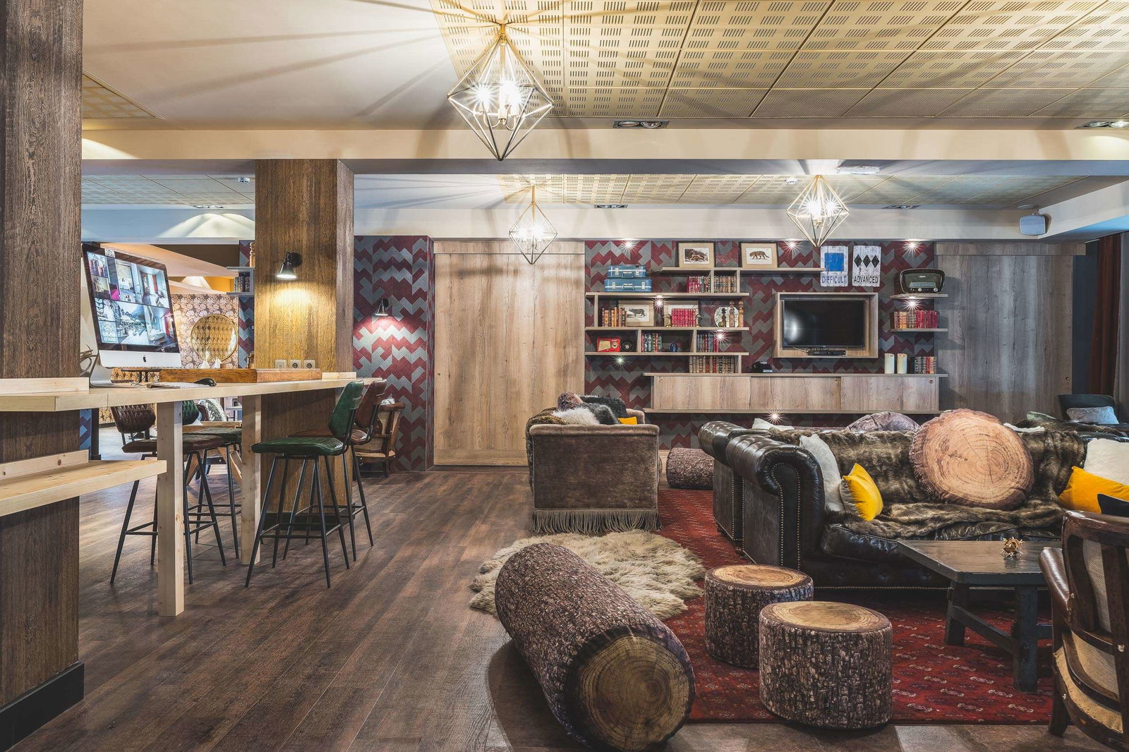 L'Hôtel Le Refuge des Aiglons Bar